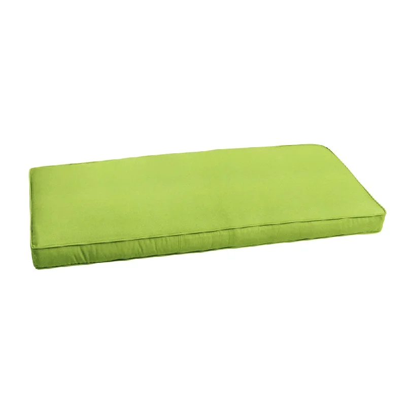 Sunbrella Macaw Green Indoor/ Outdoor Bench Cushion 37" to 48"