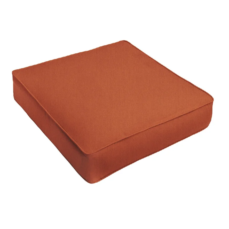 Sunbrella Rust Orange Indoor/ Outdoor Deep Seating Cushion by Sorra Home