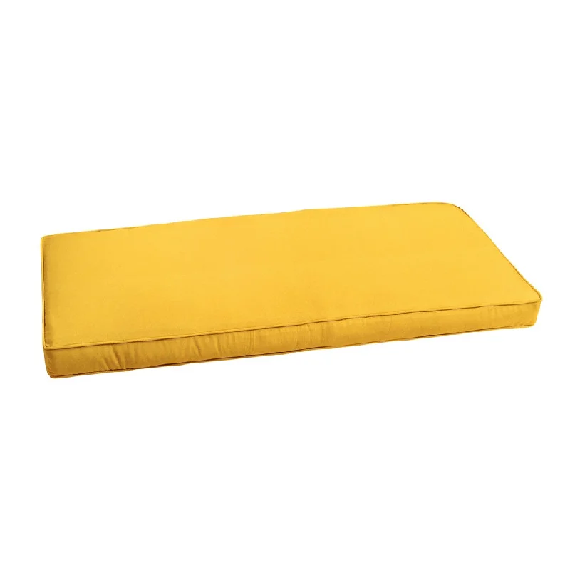 Sunbrella Sunflower Yellow Indoor/ Outdoor Bench Cushion 55" to 60" by Sorra Home