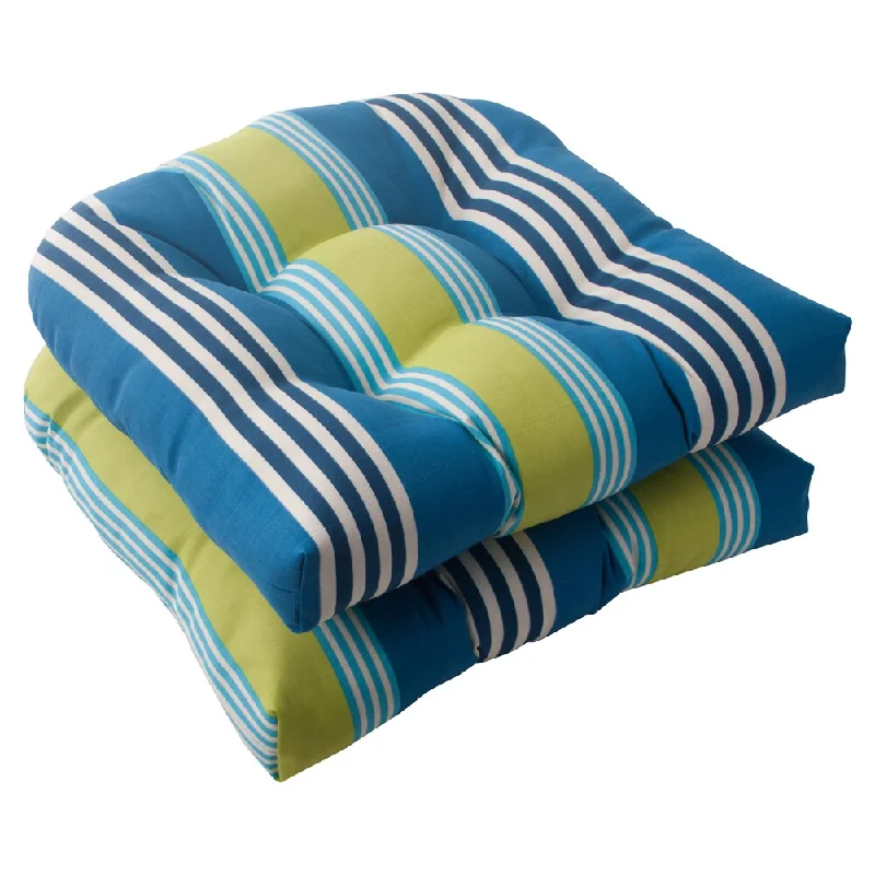 Waverly Sun-n-Shade Oncore Lagoon Wicker Seat Cushions (Set of 2)