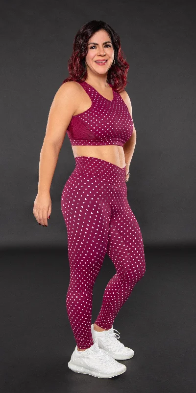 Cranberry Sugar - Crosswaist Legging