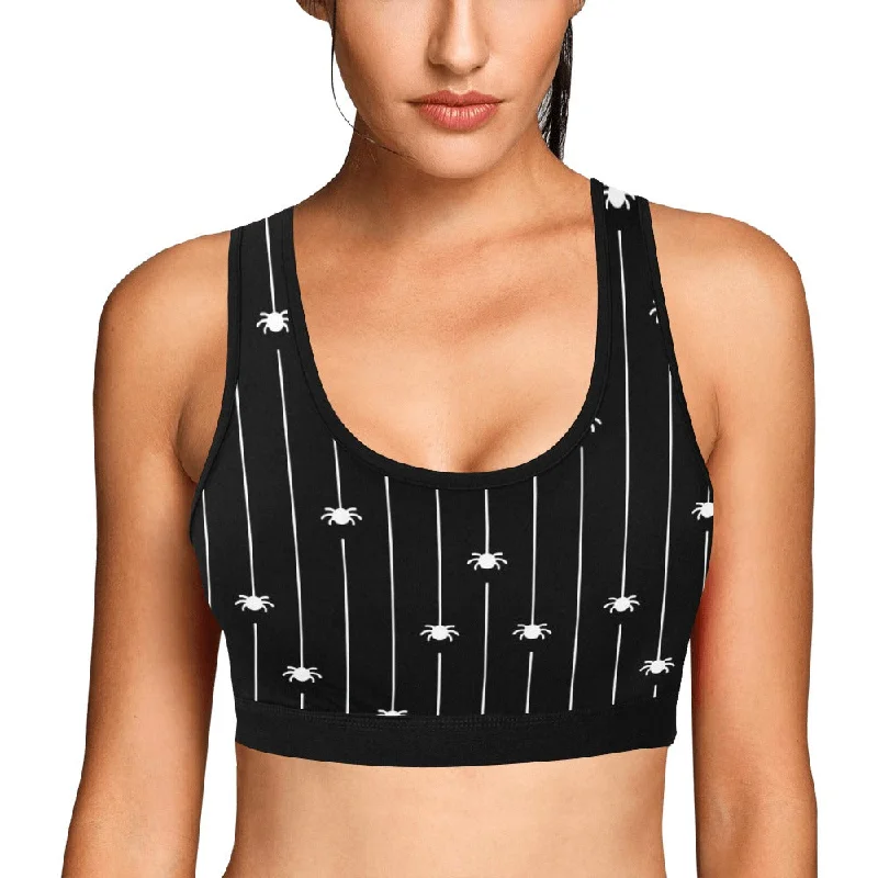 Goth Spiders Sports Bra