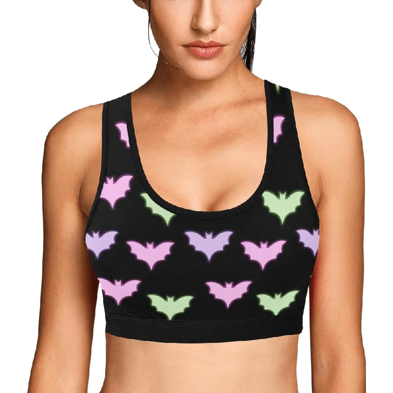 Neon Bats Sports Bra