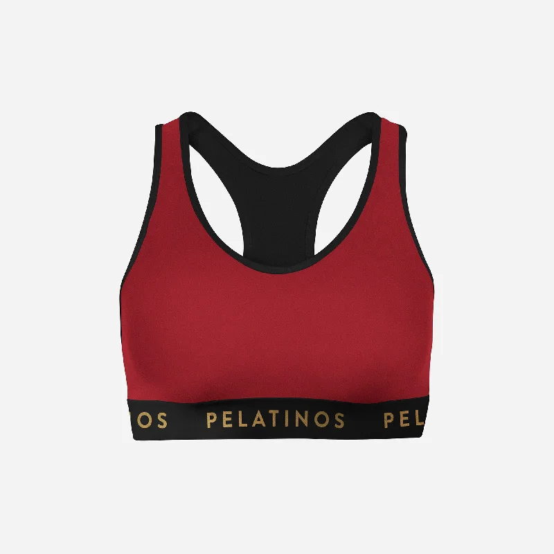 PeLatinos Gold Logo Patria - Sports Bra