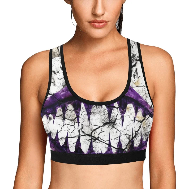 Purple Bite Sports Bra