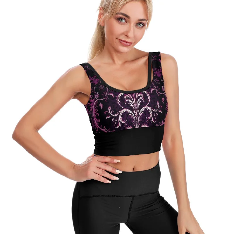 Purple Gothic Design Yoga Vest