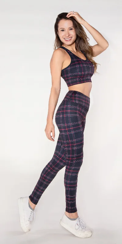 Red Noir Plaid - Legging