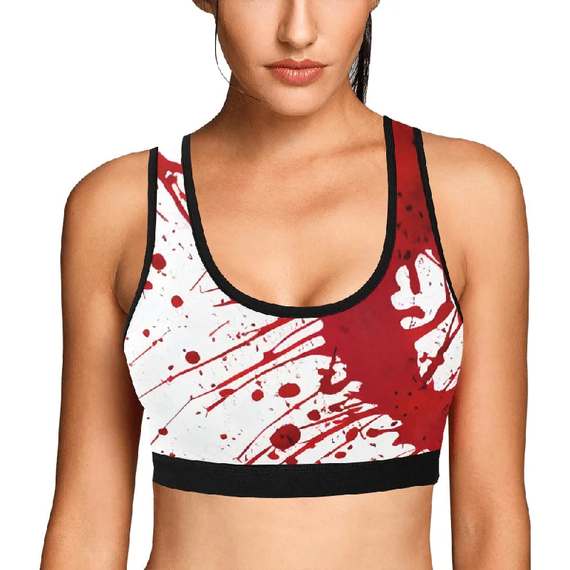 Red Splatter Sports Bra