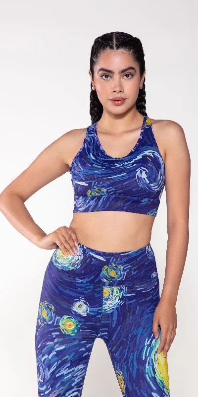 The Starry Night by Van Gogh - Sports Bra